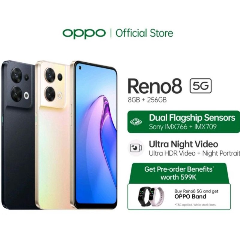 Baru dan garansi resmi oppo reno 8+256GB