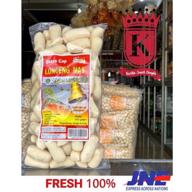 

Getas Bangka Ikan Cap Lonceng Lonjong 250gram