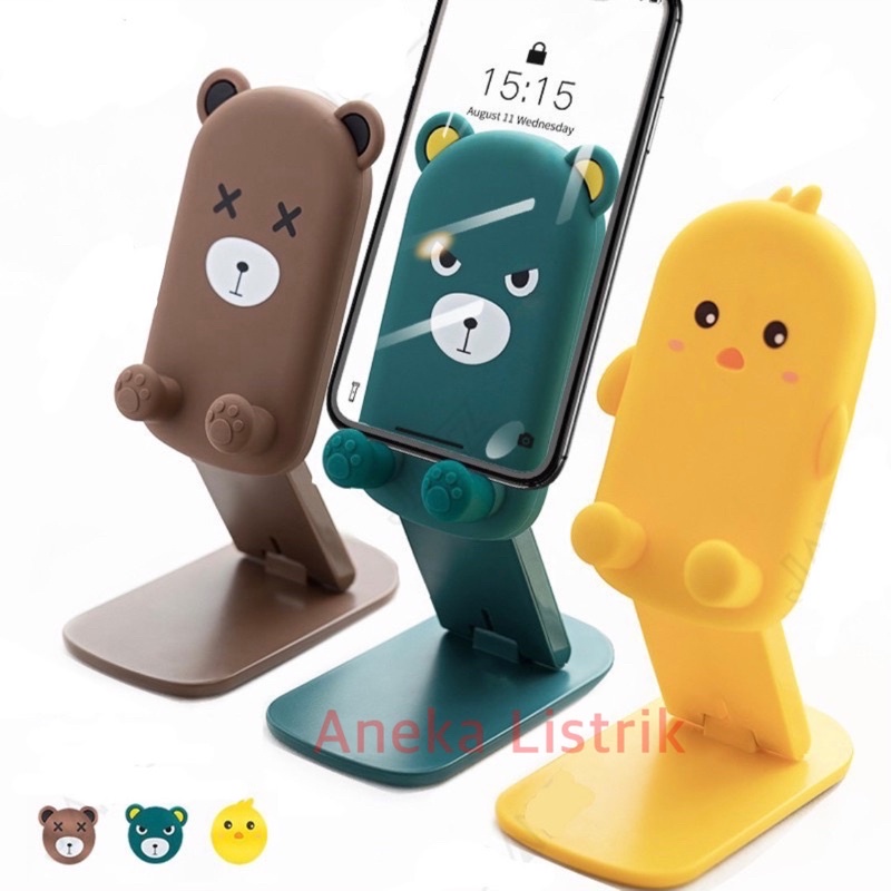 FOLDING STAND KARAKTER HOLDER HP MEJA KARAKTER HOLDER TABLET IPAD LIPAT KARAKTER - HOLDER HP BONEKA