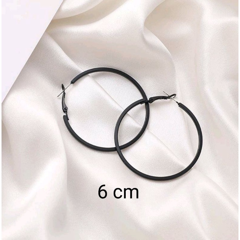 Anting Hoop Titanium Untuk Wanita Dengan Ring Bulat Dan Model Kekinian