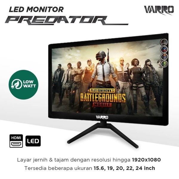 MONITOR LED 20” VARRO Predator Gaming Garansi Resmi-0