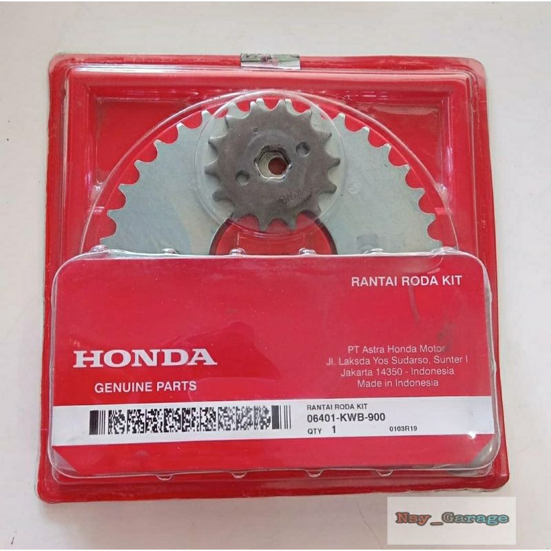 Gear Rantai Honda Blade Kit Original AHM Gear Set Honda Blade Original 06401-KWB-900