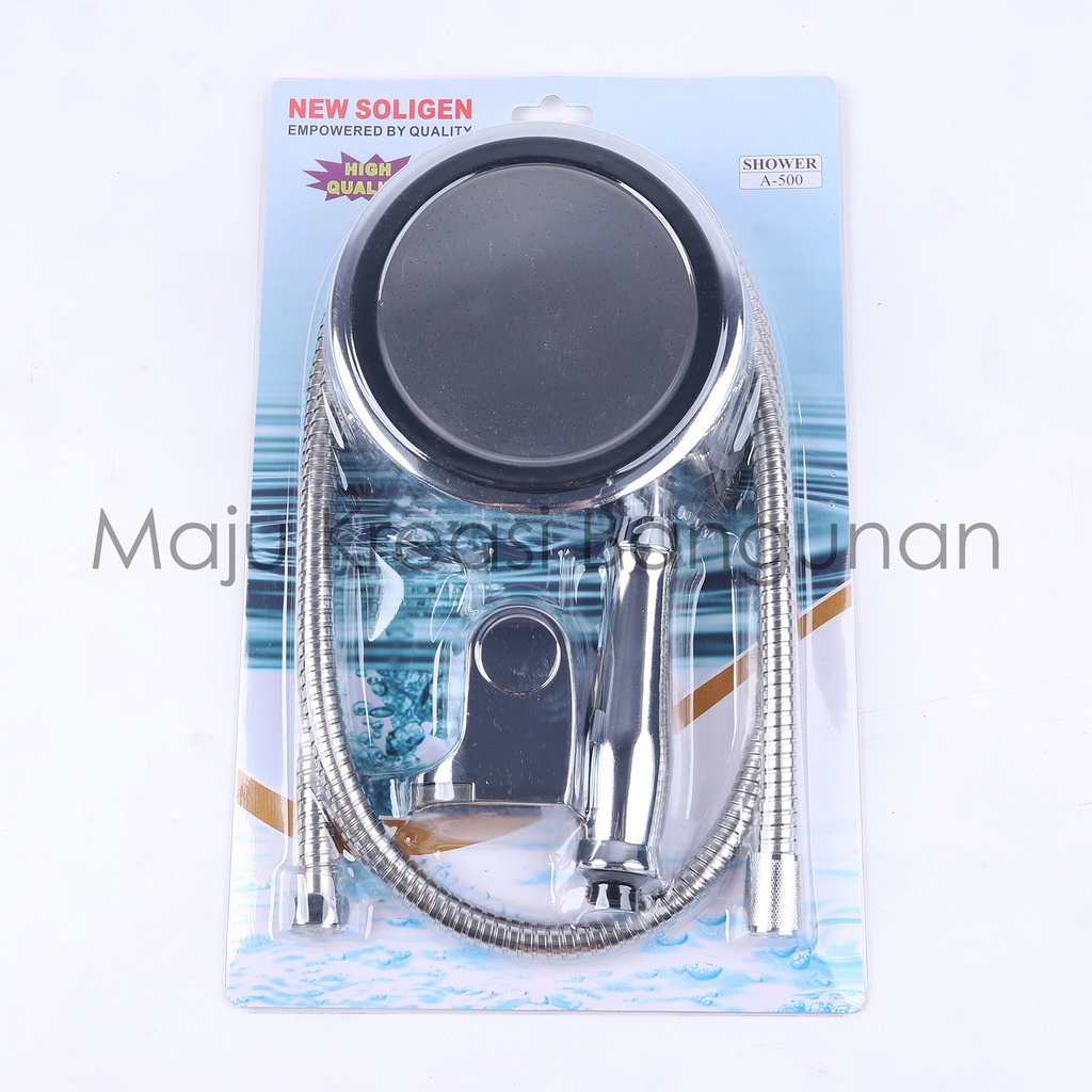 Hand Shower SOLIGEN A500 PVC ABS Chrome Kamar Mandi Tipe A 500 Kepala Toilet Selang Fleksibel Flexible