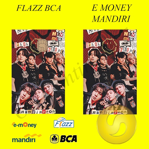 CUSTOM KARTU FLAZZ BCA GENERASI 2 ATAU EMONEY/SALDO 0 - BTS EDITION