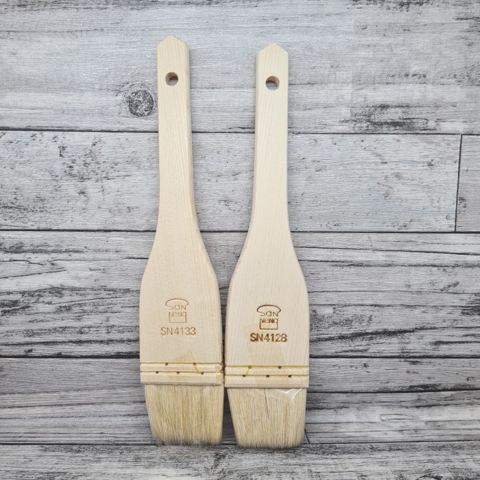 sanneng wool pastry brush wooden handle 4.5cm SN4133/ kuas gagang kayu