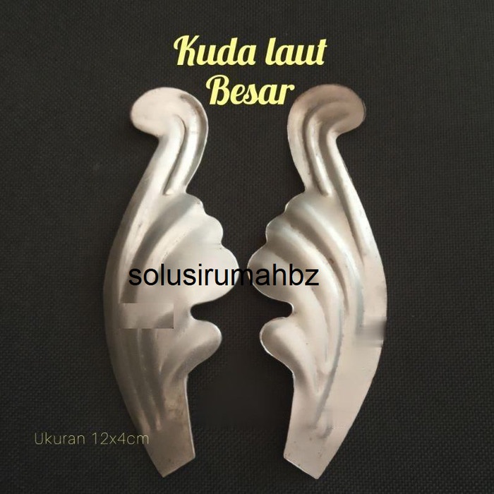 perbiiji Ornamen Aksesoris Pagar Besi Kuda Laut Besar besi plat hiasan