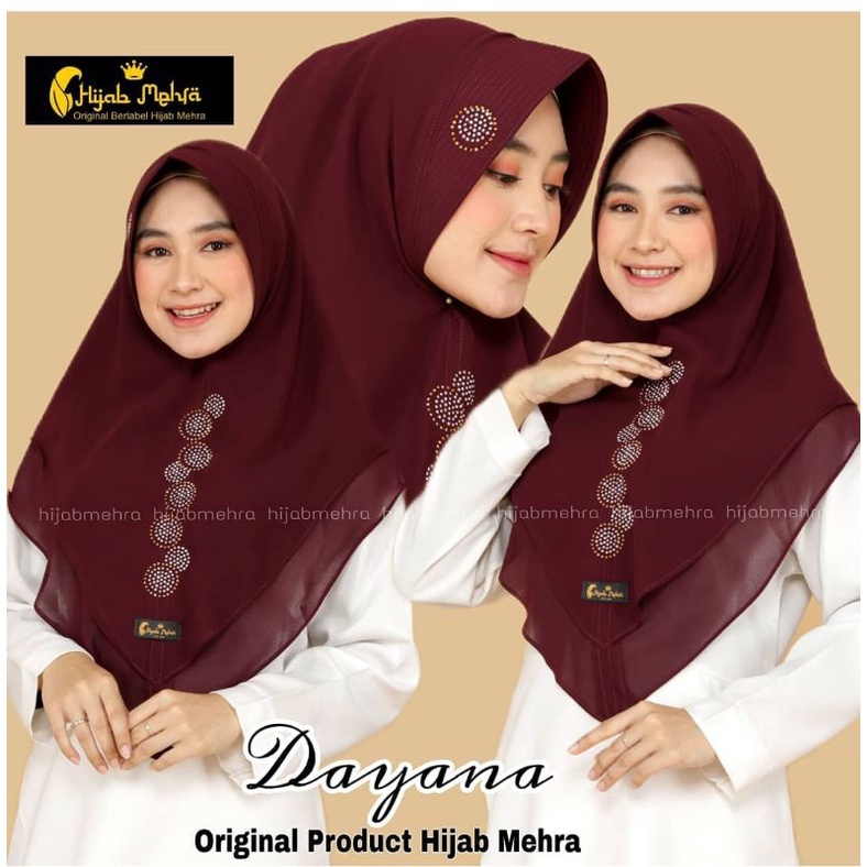 bergo/jilbab/khimar dayana ceruty 2 layer by mehra/tudung/başörtüsü