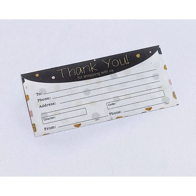 

Stiker Pengiriman Polkadot Gold Hitam