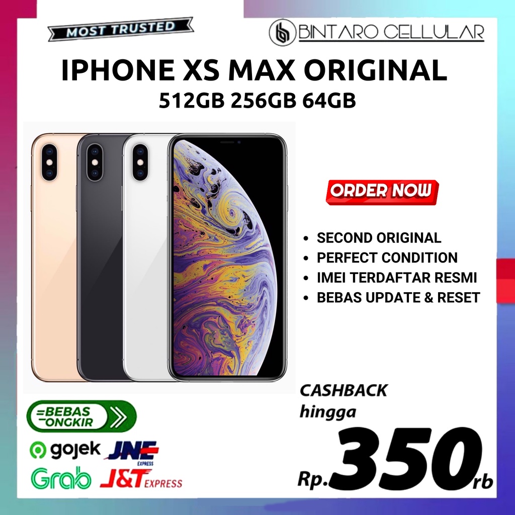 IPHONE XS | XS MAX 512GB 256GB 64GB SECOND ORIGINAL RESMI