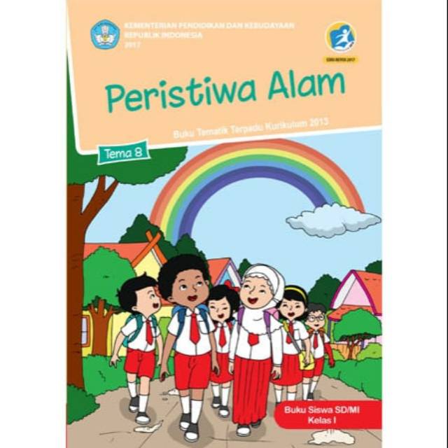 Buku tematik SD kelas 1 tema 8 "peristiwa alam"