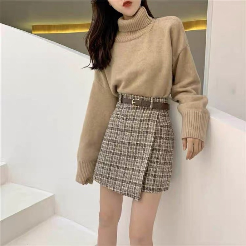 SKIRT MINI IMPORT ROK PENDEK A LINE WANITA FREE BELT MX548