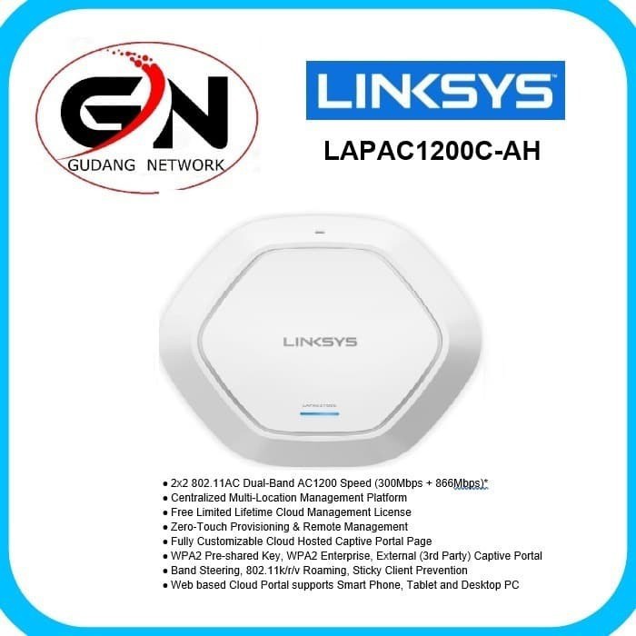 Jual Linksys LAPAC1200CAH AC1200 DUAL BAND CLOUD ACCESS POINT Shopee