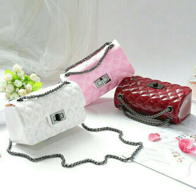 Tas Import SJ106 Chanel Classic Jelly Glossy Mini UK18