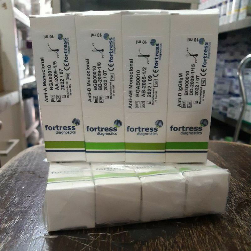 Reagen Golongan Darah Fortress 4 Vial / Goldar / Fortress / Golongan Darah