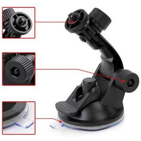 Suction Cup Car Holder Mobil Kamera Aksi for GoPro / Xiaomi Yi / Xiaomi Yi 2 4K / SJCAM - Black