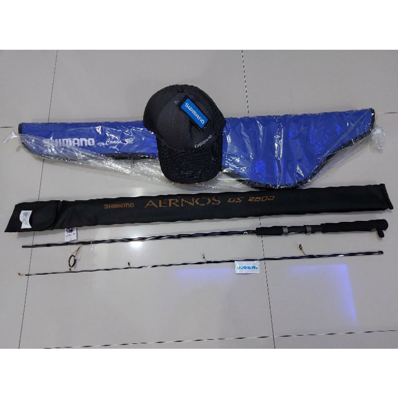 Bundle Joran Shimano Aernos GS 2602 Ring Fuji (180cm) + Tas Joran Shimano & Topi Shimano Hagane