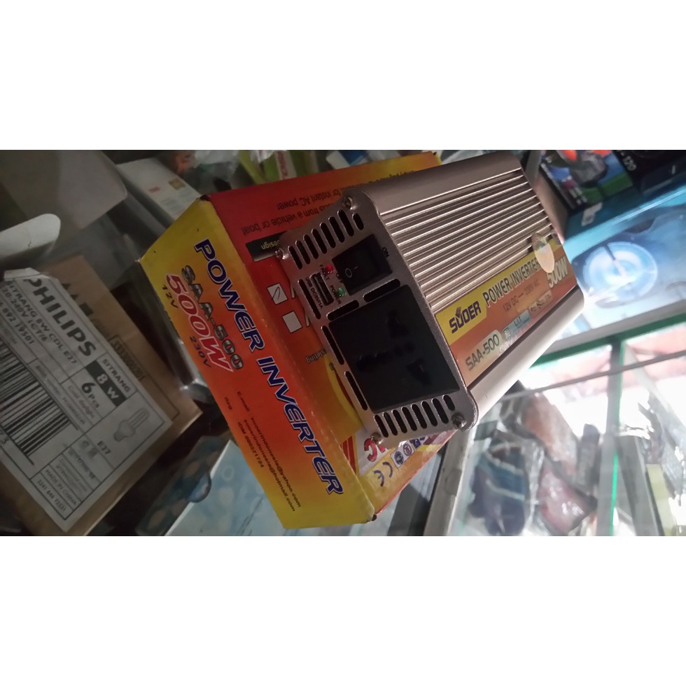 Inverter Perubah Arus Dc(aki)to Ac(rumah) 500 W .SUOER