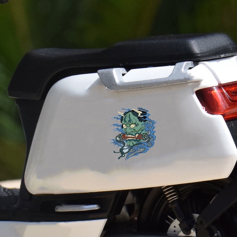 Floating World Prajna Stiker Mobil Reflektif Oni Samurai Sepeda Motor Stiker Tahan Air Dekorasi Stiker