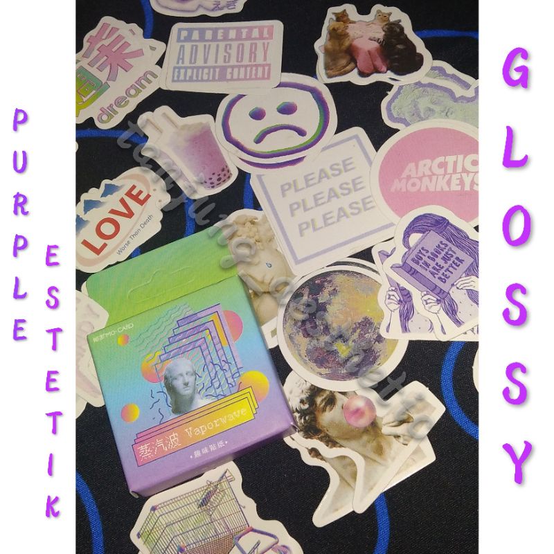 

STICKER PURPLE AESTHETIC/ STIKER UNGU ESTETIK/ GIRLS/ BUKU/ LEPTOP/ JURNAL/ DECO/ CASE HP/ MOODBOOSTER