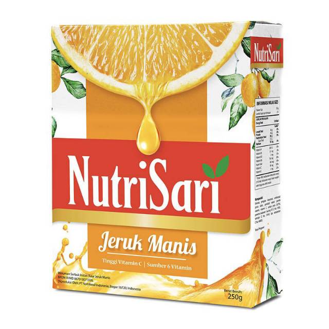 

Nutrisari Jeruk manis kemasan bok