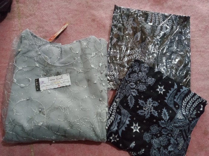 Batik Couple Tunik Tile Aurel Adelia Classic Free Selendang