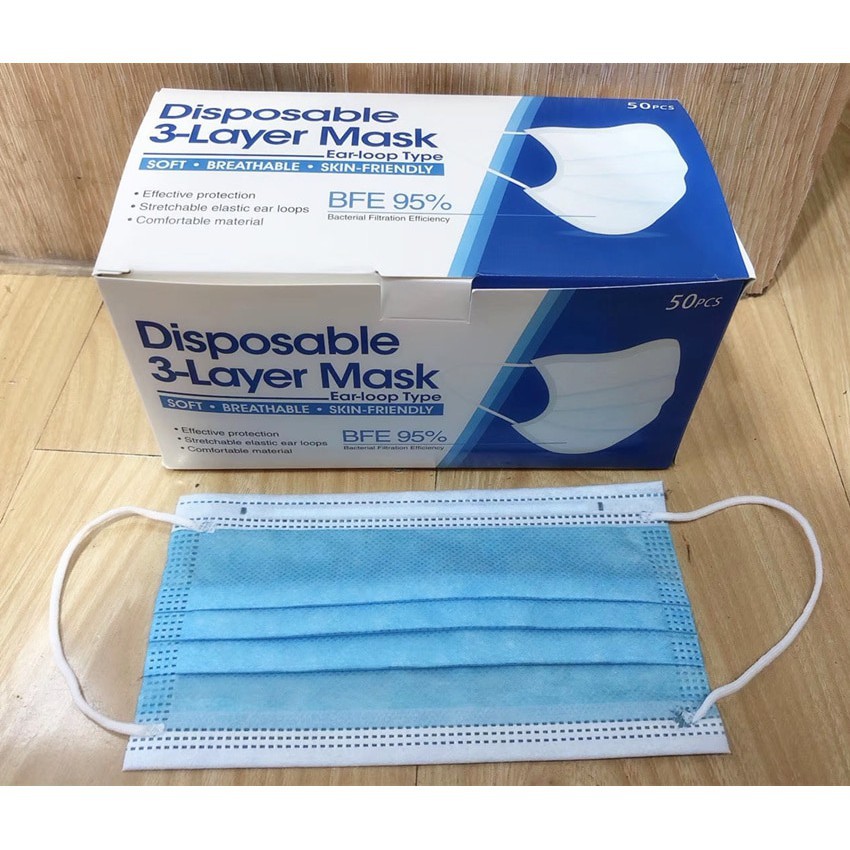 Masker Dewasa 3 Ply-Disposable 3 Layer Mask BFE 95%