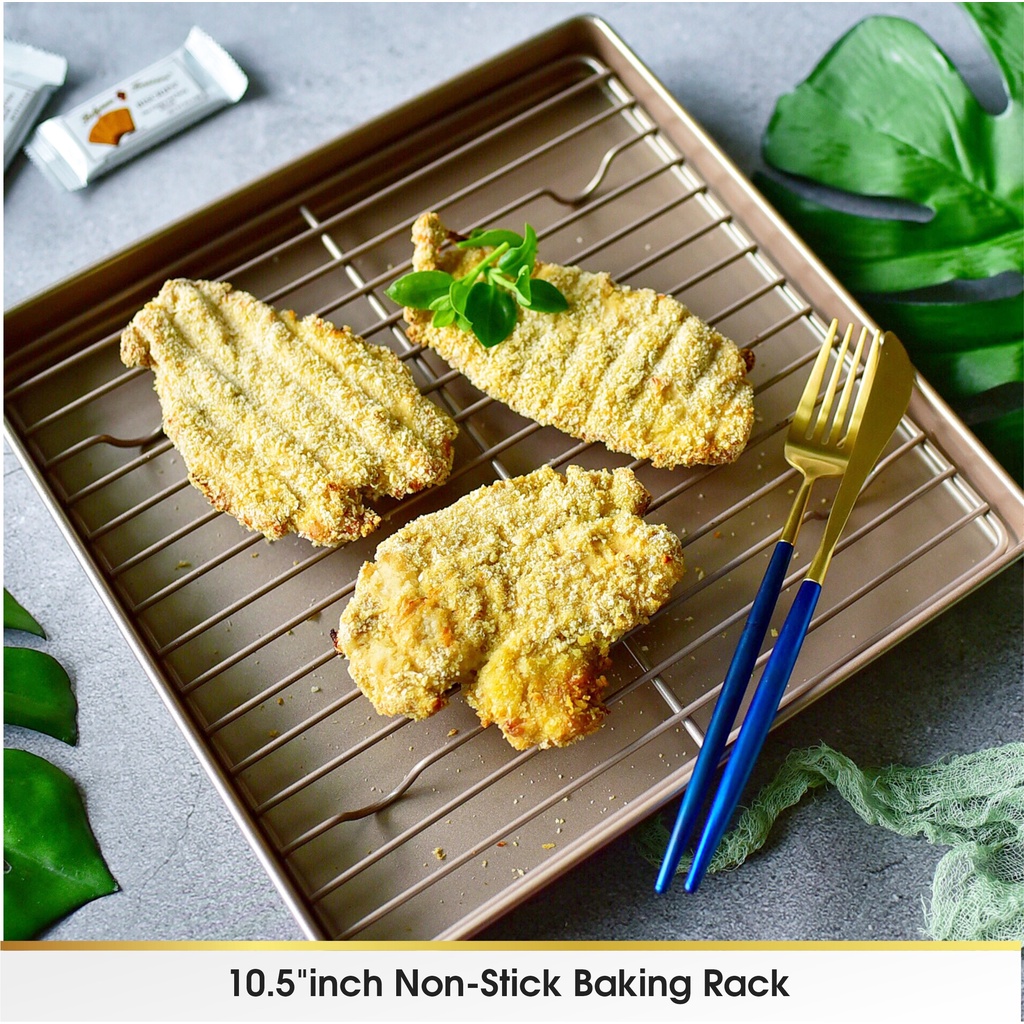 Non Stick Cooling Rack Single Rak Pendingin Baking Tatakan Kue Stainless Cake Cookies Roti