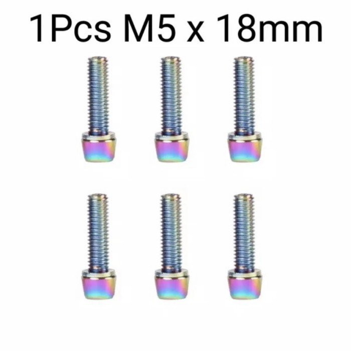 1Pcs Baut Stem Rainbow M5 x 15mm dan M5 x 18mm - M5x18mm