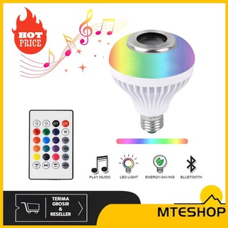 MTE Bohlam Speaker Musik Bluetooth 2 in 1 - Lampu Speaker LED