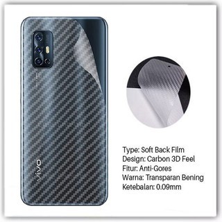 ANTI GARSKIN ANTI GORES GARSKIN VIVO V19 6.44 INCH STIKER KARBON BELAKANG 402315