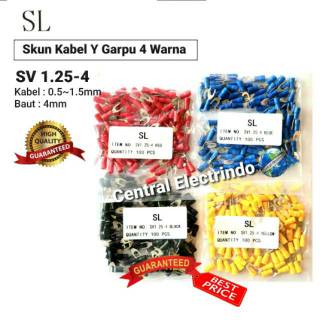 Skun Kabel Y Garpu SV 1.25-4 Kabel 0.5~1.5mm Baut 4mm SL.