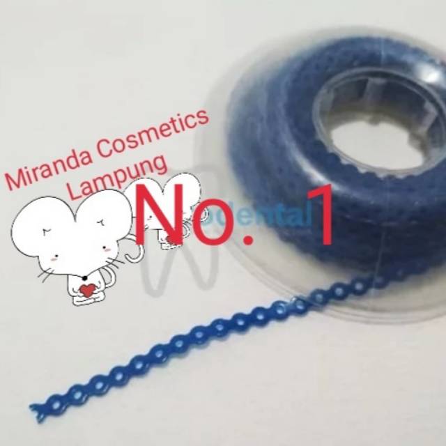 Karet behel gigi power chain model tarik sambung .  1 pcs = 10cm