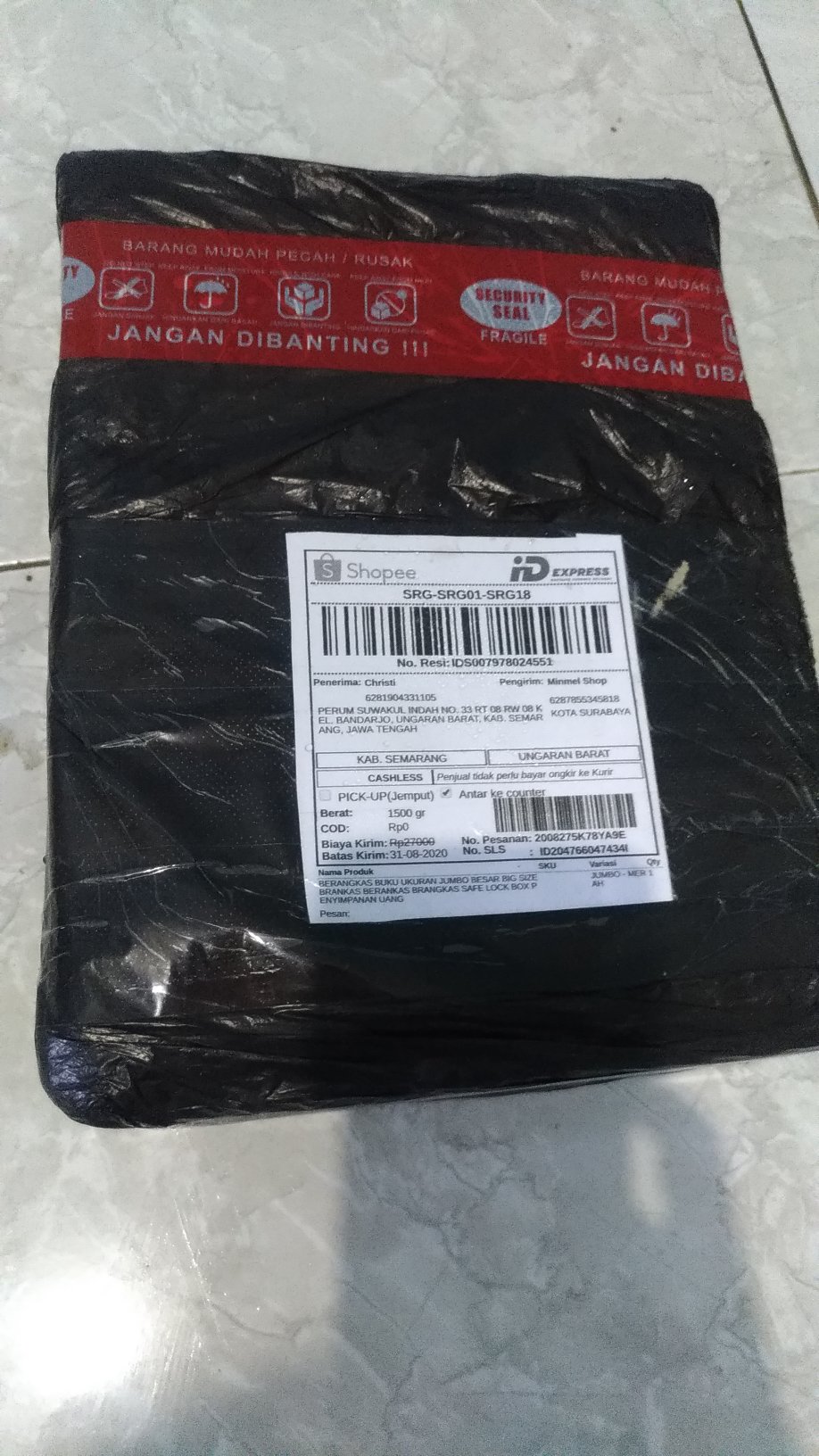 Berangkas Buku Ukuran Jumbo Besar Big Size Brankas Berankas Brangkas Safe Lock Box Penyimpanan Uang