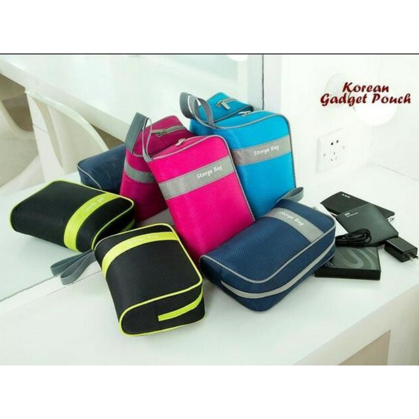 Korean Gadget Organizer Travel Charger Pouch