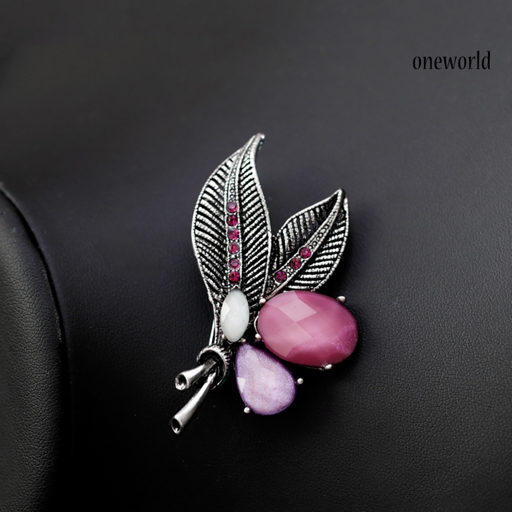 OW@ Pins Delicate Lovely Decorative Rhinestone Brooch for Decoration