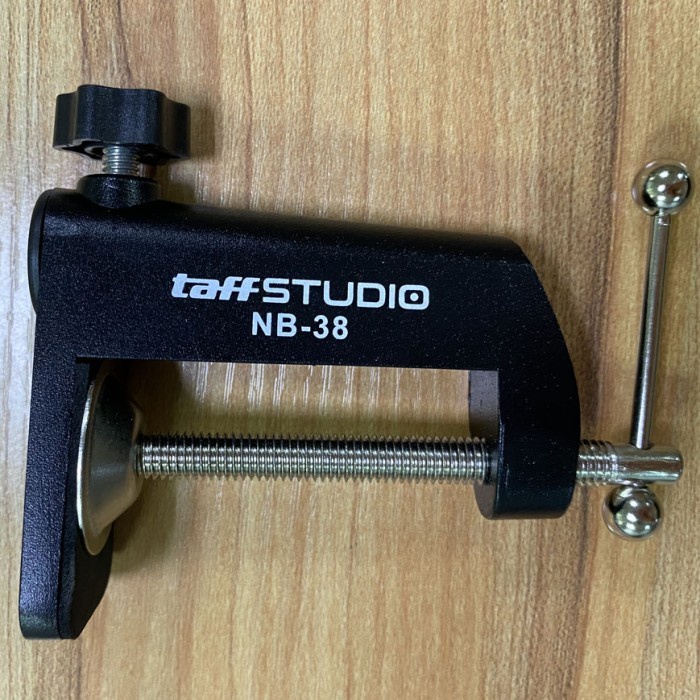 TaffSTUDIO Stand Holder Microphone Boom Arm Table Mount Springless - NB38 - Black