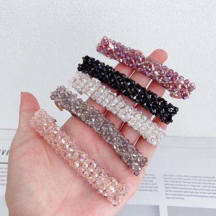 JEPIT RAMBUT BARRETTE KRISTAL 9CM / JEPIT RAMBUT OTOMATIS RHINESTONE KOREAN HANDMADE BEADED CRYSTAL FASHION HAIR CLIPS IMPORT QUALITY