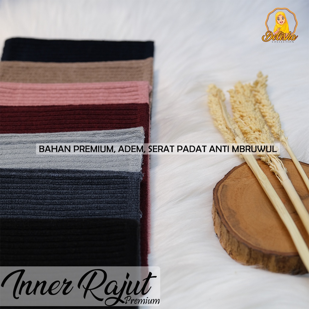 Ciput Rajut Premium Knit Bandana (Anti Pusing) / Inner Rajut Polos Premium