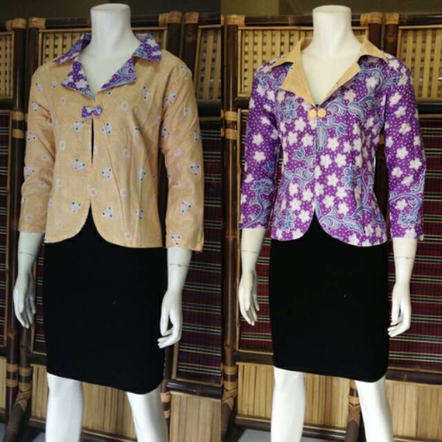 Blazer Batik Wanita Bolak Balik BB33