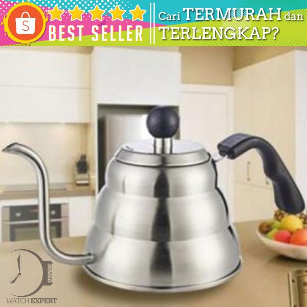 Coffee Maker Pot V60 Drip Kettle Teko Barista 1000ML - Silver