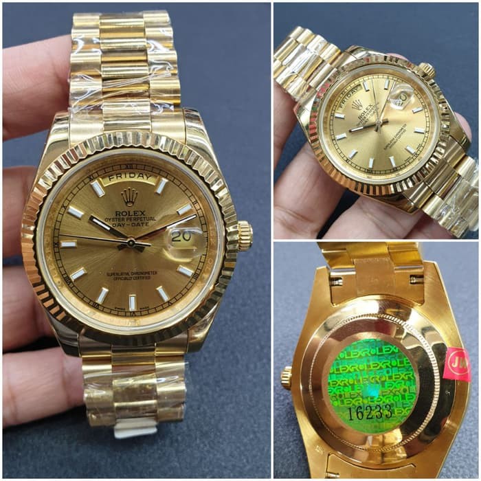 Jam Tangan Pria Rolex Daydate Gold MIYOTA JAPAN SUPER PREMIUM
