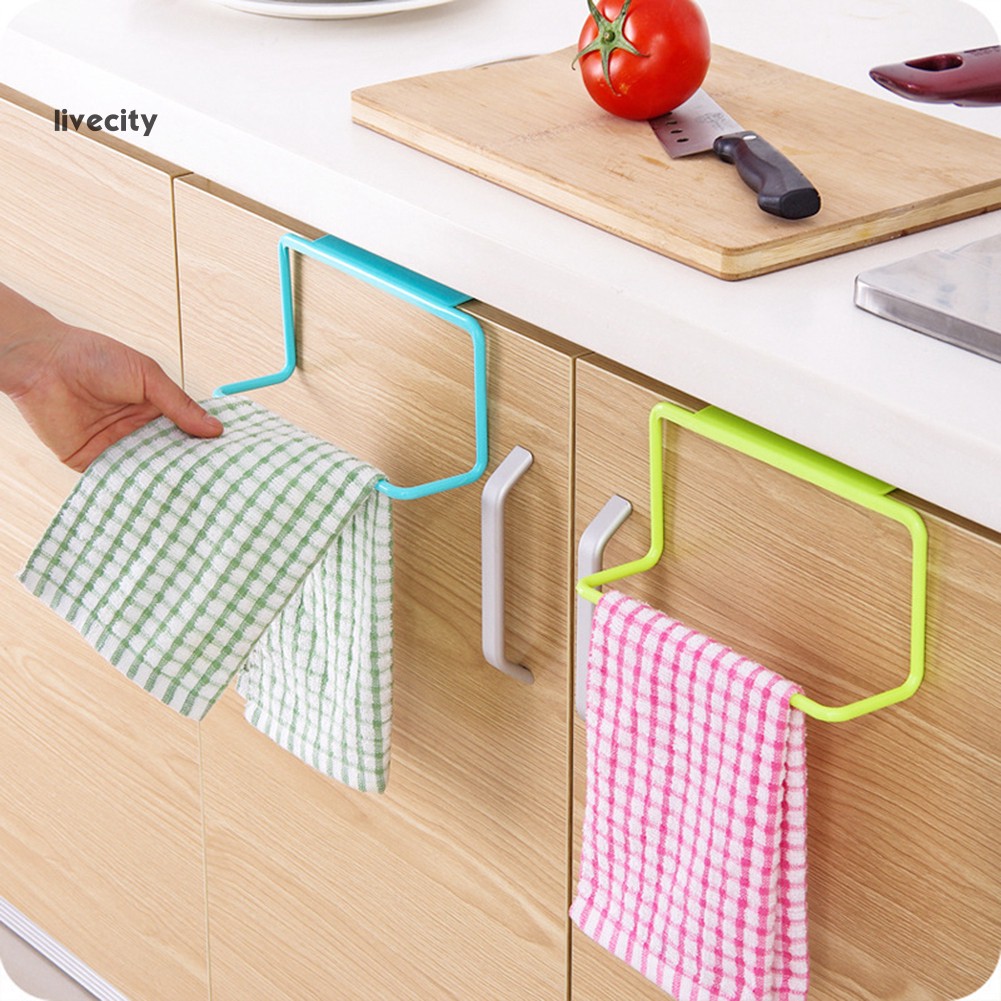 Livecity Kitchen Organizer Cabinet Cupboard Door Hanger Back Towel