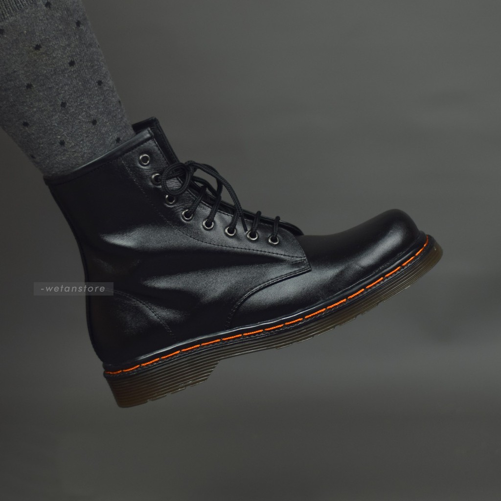 Sepatu Boots Pria High Cut  Kulit Asli 8 Holes Boots Klasik - Eiqual Chester High