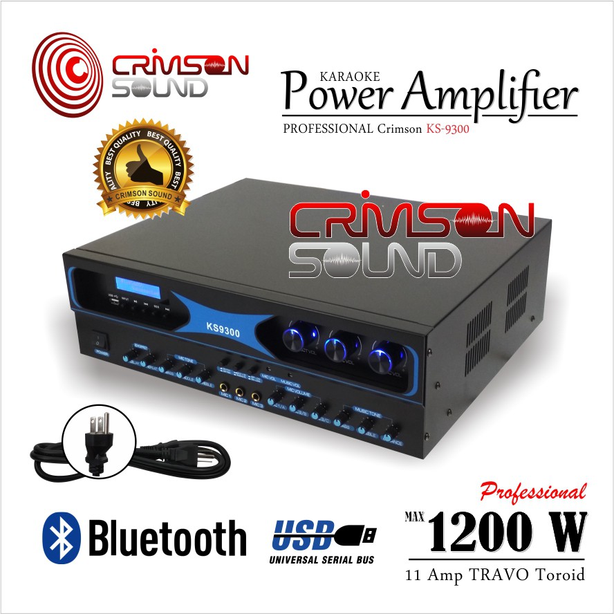 POWER AMPLIFIER CRIMSON KS-9300 PREMIUM BLUETOOTH USB