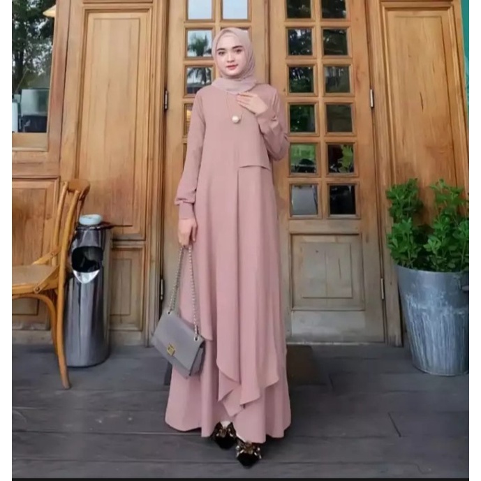 Miza Dress Gamis Simple Elegan Polos
