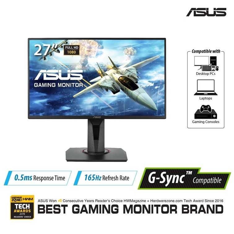 Monitor LED ASUS VG278QR 27inch 165hz 0.5ms GSYNC FHD 1080p 27&quot;