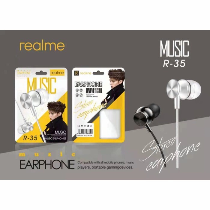 Handsfree Headset + Mic Realme R35 Grosir