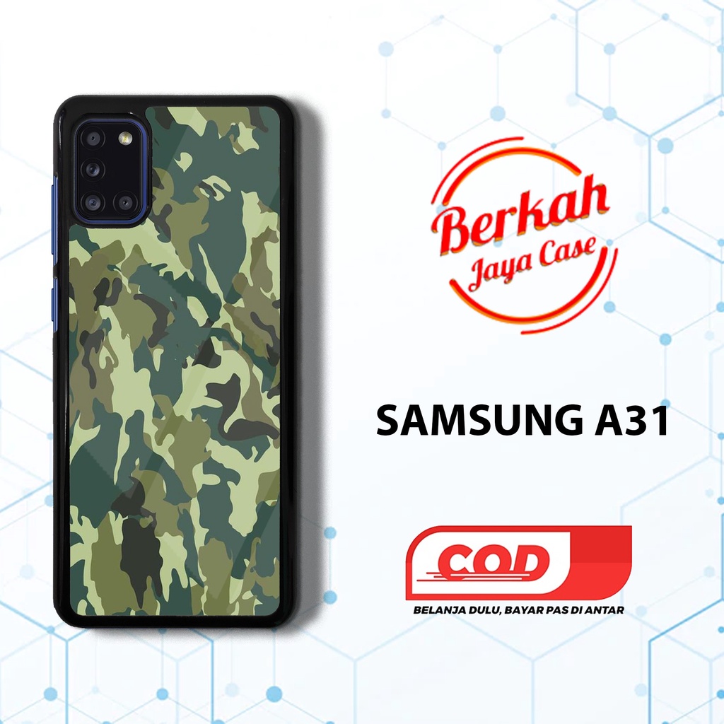 Case SAMSUNG A31 Motif ARMY Casing Hardcase Premium Glossy Berkah jaya case Berkah Casing Berkah Cas