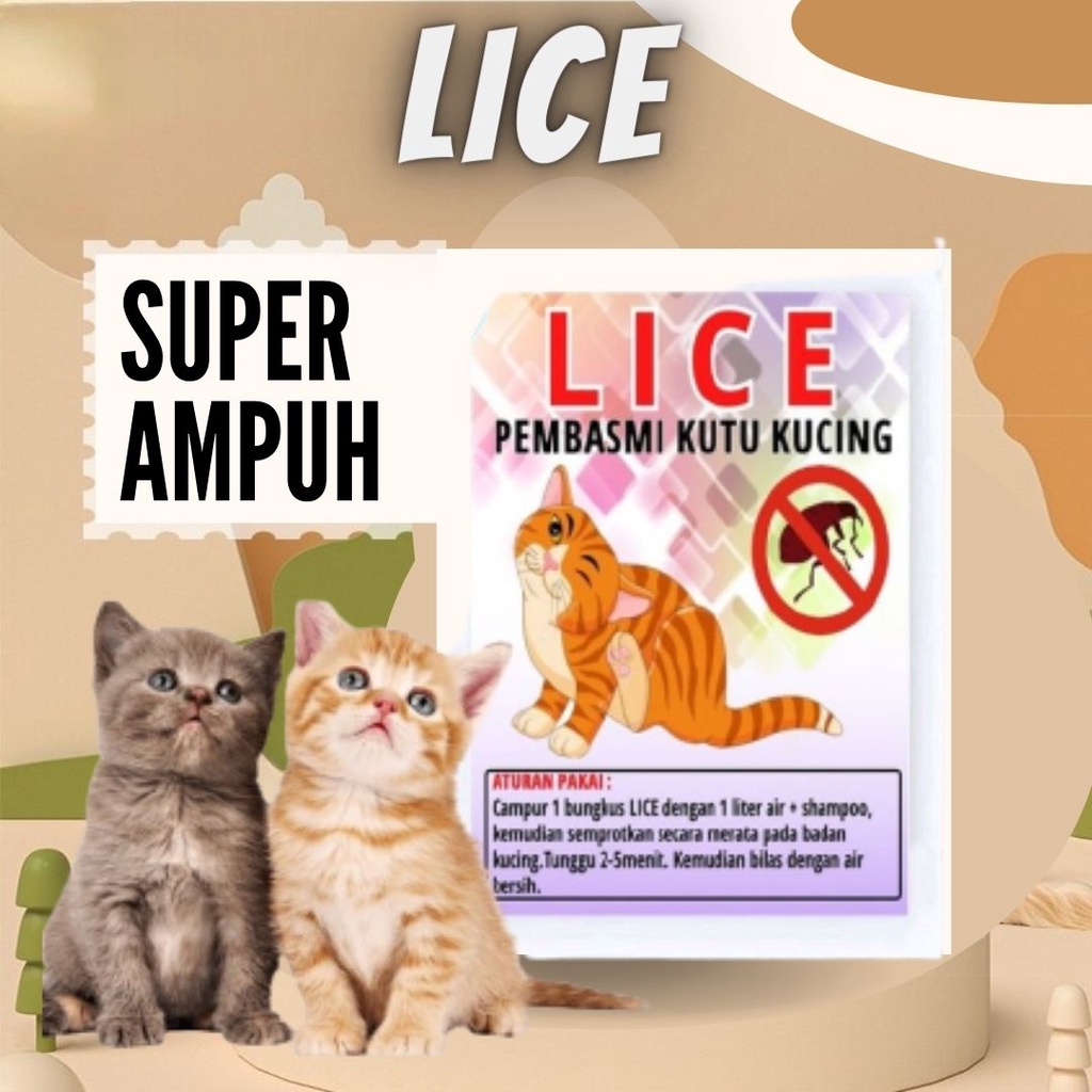 Lice Obat Anti Kutu Serbuk Kucing Non Detick FEZONE