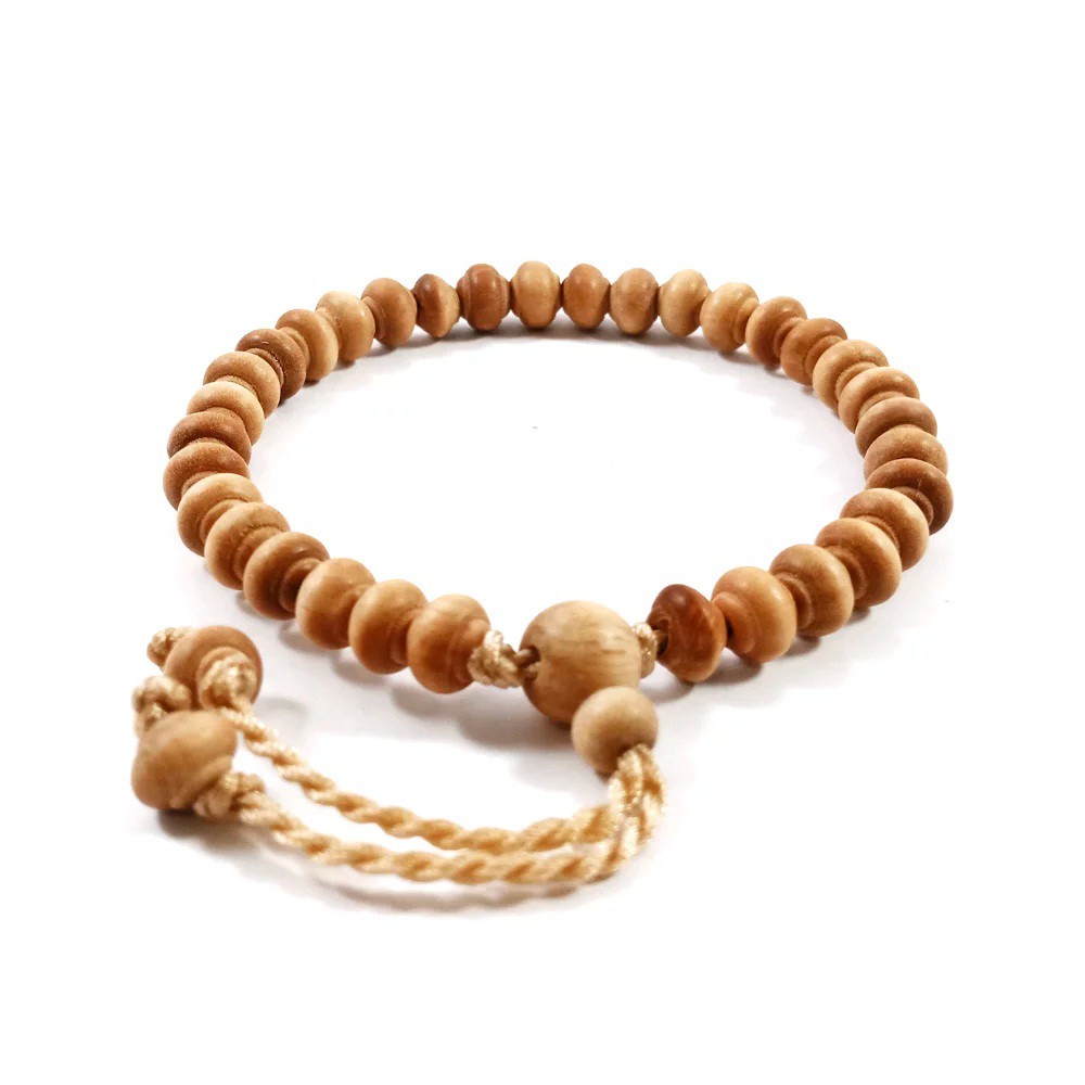 Gelang Tasbih Original Kayu Cendana Dim 6 Mm Model Tali Serut Shambala Aksesories Perhiasan Gelang Fashion Kualitas Super